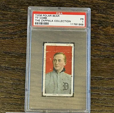 T206 TY COBB Red Portrait PSA 1 - Polar Bear CENTERED!! Zappala Collection • $2995