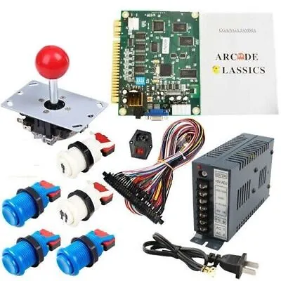 Jamma Board DIY Arcade Kit 60 In 1 Arcadekast Complete Bundle 1 Player Games Kit • $112