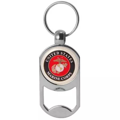 US Marine Corps Crest Dog Tag Bottle Opener Military Keychain 1-1/8 Inch By 2... • $14.70