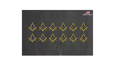 Masonic Compass Sticker Decal For Car Truck SUV 12 Pack 1.5  Each • $4.49