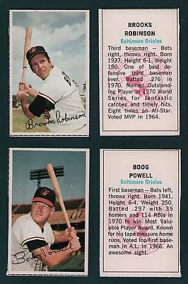 MLB 1971 Dell All-Stars Baseball Stamp-Brooks Robinson (HOF) W/ Boog Powell • $1
