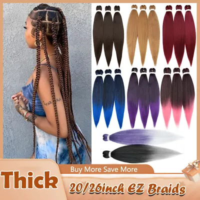 EZ Ultra Braid Pre Stretched Braid Braiding Ombre Hair Extensions Thick Twist UK • £6.88