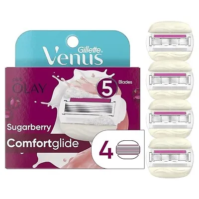 4 Gillette Venus Olay Razor Blades Comfortglide Refills Cartridges Sugarberry • $16.50