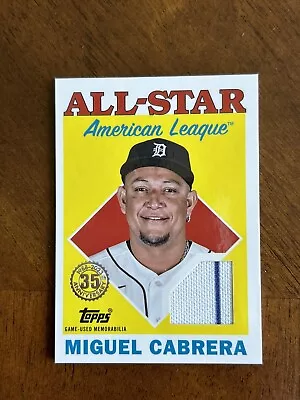 2023 Topps Series 2 Miguel Cabrera 1988 Allstar Relic Detroit Tigers 88ASR-MC • $2.99