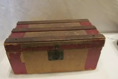 Antique Vintage Flat Top Doll Salesman Sample Steamer Trunk As Acquired Restore • $19