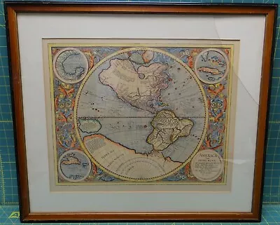 Vintage Original America Fiue India Nova Michael Mercator Framed And Matted • $2268.75