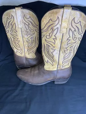 Masterson Boot Brown RB0842 Leather Embroidered Western Boots Men’s 13 D • $20