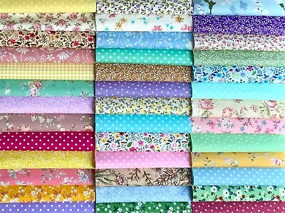 Fabric Patchwork Squares 40 X 5  (12.5cm) Cotton Quilting Floral Charm Pack 1V • £6.80