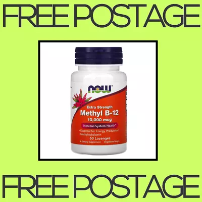 NEW NOW Foods Methyl B-12 Nervous System Health 10000 Mcg - 60 Lozenges • $62.90