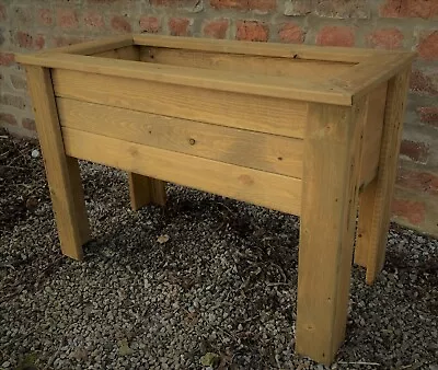 £49.99 • Buy Garden Wooden Planter Grow Box Raised Container Wood Bed Vegetable READY MADE
