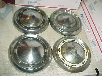 Vtg 1955-1956 Chevy 150 210 BelAir Dog Dish Bowl Poverty Driver Beater Hub Caps • $45.99