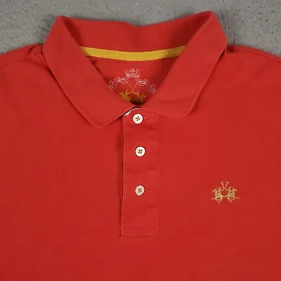 La Martina Polo Shirt Mens XL Red Argentina Casual Short Sleeve * • $26.21