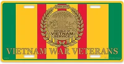 United States Vietnam Service War Veterans Logo License Plate Official Licensed • $11.99
