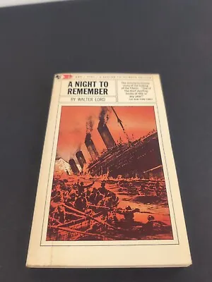 A Night To Remember By Walter Lord Bantam Paperback 1975 - Titanic - Ships Fast! • £5.26