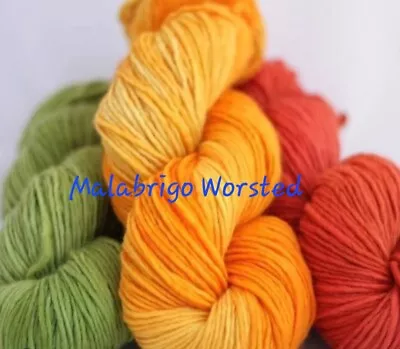 Malabrigo Worsted 100% Merino Wool Kettle Dyed 100 Gr 210 Yds • $13