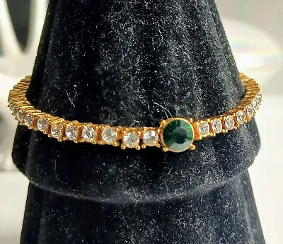 GE Lind Emerald Green And Clear Cubic Zirconia Tennis Bracelet  • $56.33