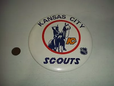 Vintage Kansas City Scouts Hockey Team Pin Pinback Button 6  • $9.99