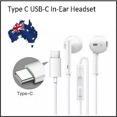 USB C Type-C Earphone With Mic In-Ear Headset For Huawei Mate 10 Samsung S8 New • $13.95