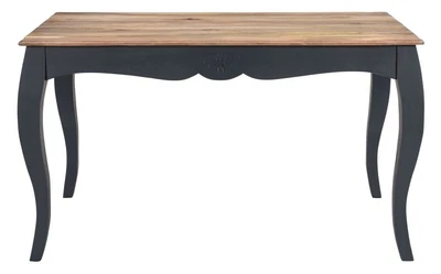 £269 • Buy Urban Deco Fleur French Style Mango Wood Blue Painted Rectangular Dining Table