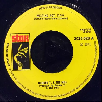 Booker T. & The M.G.'s - Melting Pot / Kinda Easy Like 7 (Vinyl) • £30