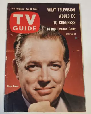 TV Guide Aug 26-Sept 1 1961 What Television Would Do To Congress Hugh Downs • $14.99