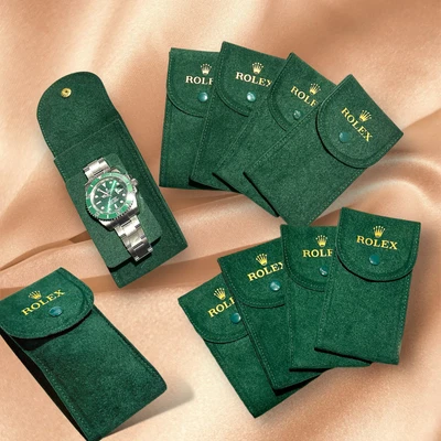 $207 • Buy Rolex Green Travel Service Pouch With Insert Velvet Watch Pouch Ships From NY
