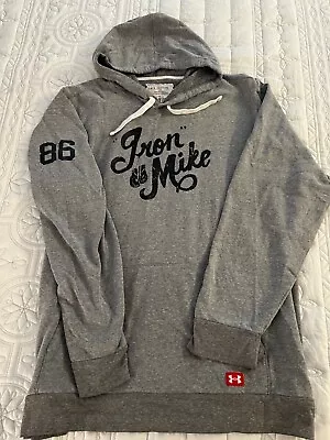 IRON Mike Tyson 1986 Under Armour ROOTS Of FIGHT Hoodie Sweatshirt 2XL XXL • $138.99