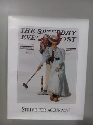 Norman Rockwell Poster  Golf Lesson With Original Mailing Tube  1940's 22  X 17  • $9