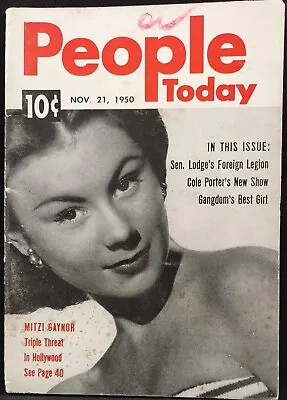 People Today News Tabloid Pocket Magazine Digest November 21 1950 Mitzi Gaynor • $14.99