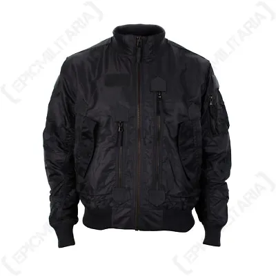 US Tactical Flight Jacket - Black - Men's Coat American Military All Sizes New • $106.97