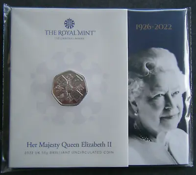 £13.49 • Buy 2022 Queen Elizabeth II 50p Fifty Pence Coin BU Pack King Charles III - In Stock