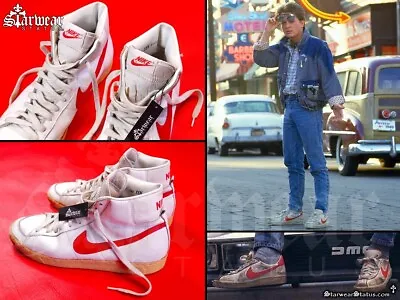 🔥EPIC 80s Vintage Nike Bruin Hi Top Back To The Future Mcfly Blazer Shoes 11.5 • $4950