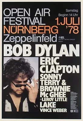 $19.95 • Buy Bob Dylan 13  X 19  Re-Print Music Concert Poster