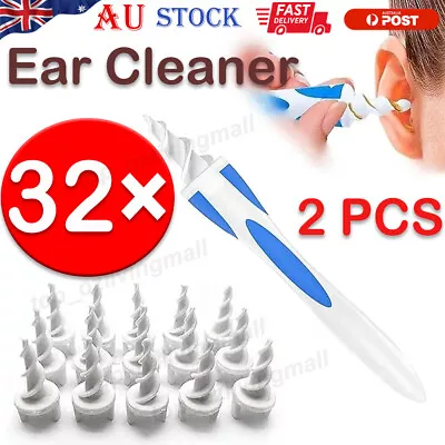 2PCS Ear Cleaner Ear Wax Remover Q-Grips Pick Swab Handle Spiral Safe Tip Tool • $4.16