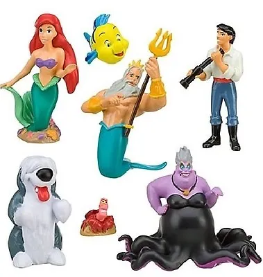 $13.99 • Buy The Little Mermaid Ariel Playset 7 Figure Cake Topper * USA SELLER* Toy Doll Set