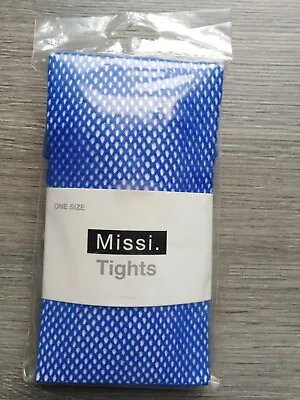 Missi Blue Net Tights - One Size • £4