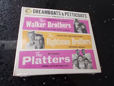 Dreamboats & Petticoats Walker Bros Righteous Bros Platters 3 X Cd New /sealed • £6.99