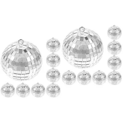 16 Pcs Decorative Mirror Disco Balls Hanging Disco Balls Reflective Disco • £18.78