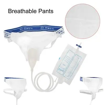Female/Male Urinal Pee Holder Bag Collector Catheter For Urinary Incontinen SS5 • $14.36