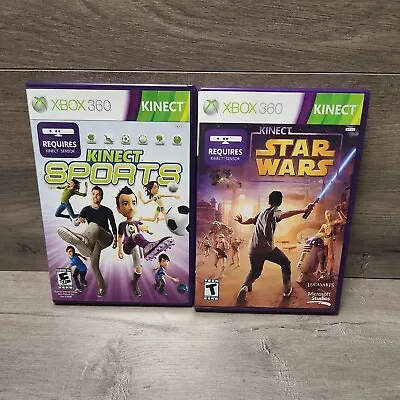 $17.99 • Buy XBOX 360 Bundle Lot Games- Kinect Star Wars And Sports