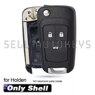 For Holden Barina Cruze Trax 3 Buttons Flip Remote Car Key Blank Shell Case Fob • $9.38