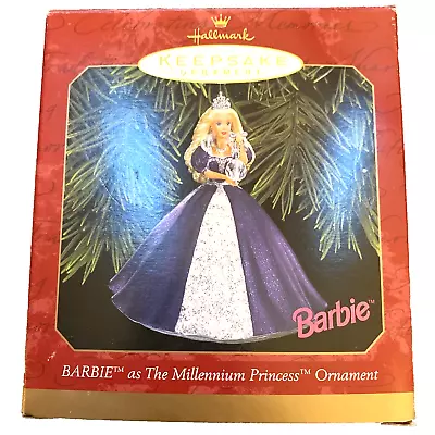 NIB Hallmark Keepsake Barbie As The Millennium Princess Christmas Ornament 1999 • $24