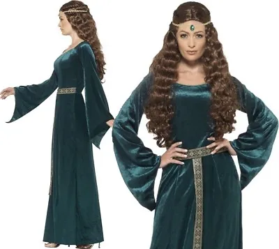 Ladies Medieval Maid Marion Fancy Dress Costume S To Plus Size By Smiffys • £26.99