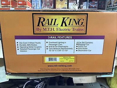 MTH Railking Baltimore & Ohio 4-car 60’ Streamline Passenger Set • $140