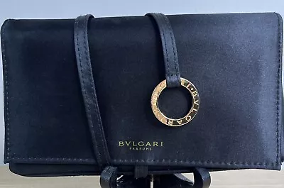 Bvlgari Perfume Purse Bag Black With Gold Ring 8” Long 4” Wide • $30