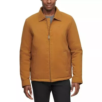 Dockers Men's $120 Microtwill Golf Jacket In Vicuna Size Large NEW WITH TAGS  • $75