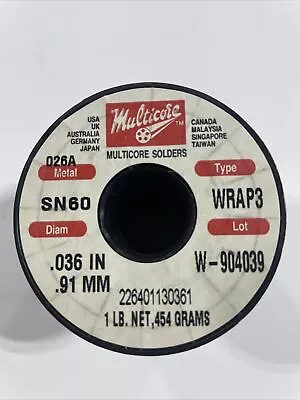 Multicore SN60 WRAP3 .036in Solder 1 Lb • $28.44