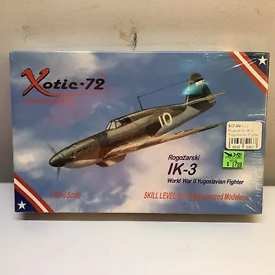 Xotic-72 1/72 Scale Rogozarski IK-3 WWII Yugoslavian Fighter Model Kit • $30.75