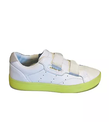 ADIDAS Originals ‘Sleek’ White Leather Sneakers RARE | HARD TO FIND Womens 38 • $69