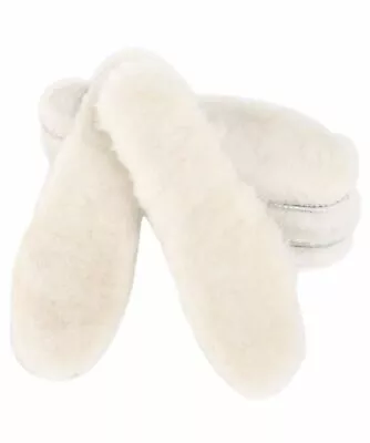 Warm Wool Sheepskin Shoe Insoles Foot Shearling Inserts For BootSlipper 1 Pair • $6.99